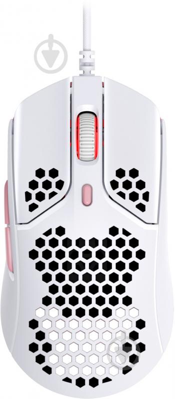 Мышь HyperX Pulsefire Haste USB white/pink (4P5E4AA) - фото 1