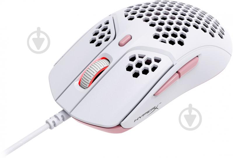 Мышь HyperX Pulsefire Haste USB white/pink (4P5E4AA) - фото 2