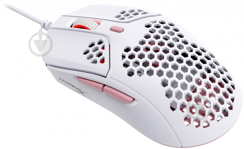 Мышь HyperX Pulsefire Haste USB white/pink (4P5E4AA) - фото 4