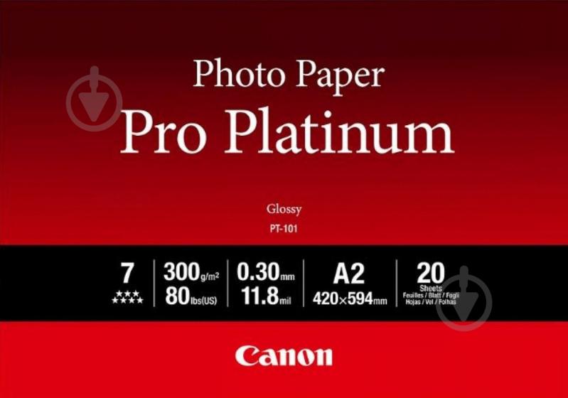 Фотобумага Canon A2 Pro Platinum Photo Paper PT-101 A2 20л 2768B067 - фото 1