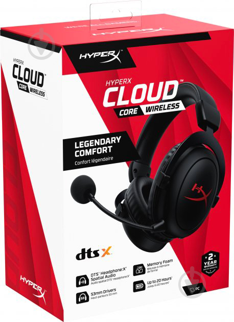 Гарнітура ігрова HyperX Cloud Core Wireless black (4P5D5AA) - фото 8