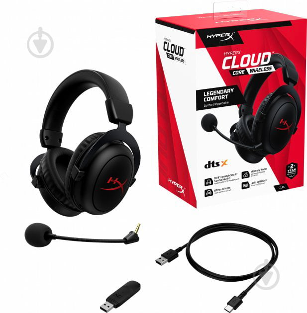 Гарнітура ігрова HyperX Cloud Core Wireless black (4P5D5AA) - фото 7