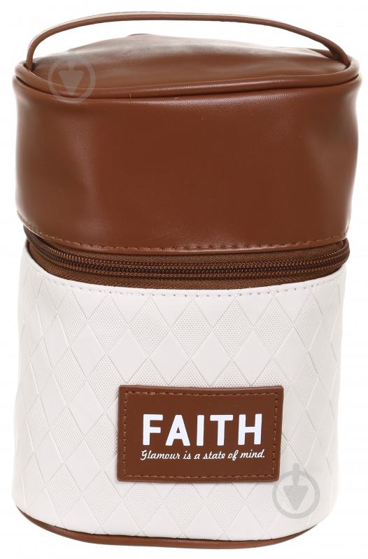 Косметичка Faith 13.5*10*19 см коричнева - фото 1