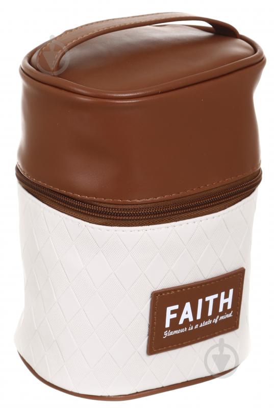 Косметичка Faith 13.5*10*19 см коричнева - фото 2