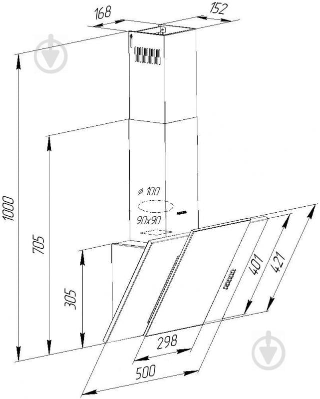 Витяжка Pyramida KZ 50 BL - фото 6