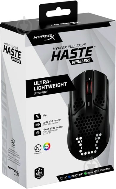 Мышь HyperX Pulsefire Haste Wireless black (4P5D7AA) - фото 10