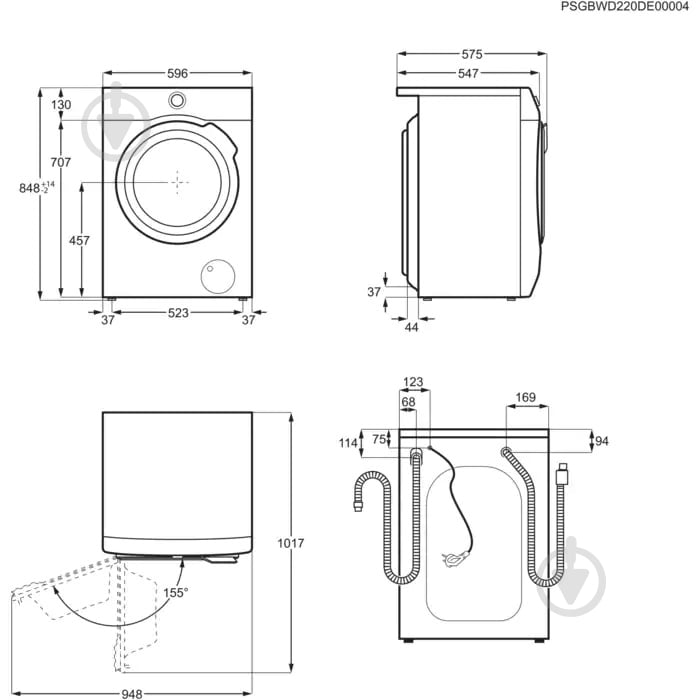 Пральна машина із сушкою Electrolux PerfectCare 700 EW7WO368SU - фото 12