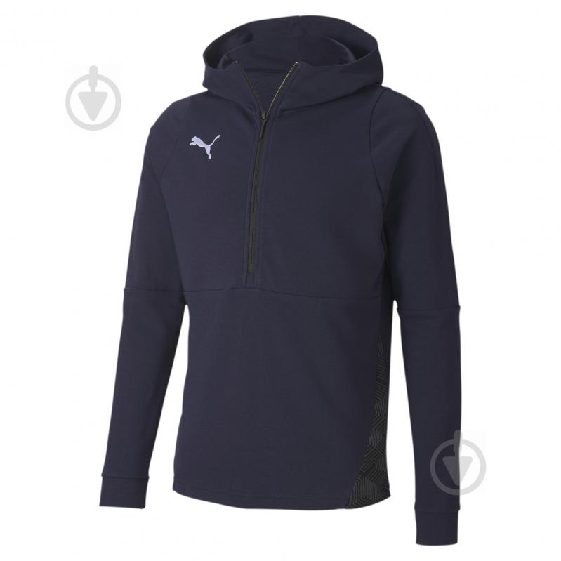 Джемпер Puma teamFINAL 21 Casuals Hoody 65649206 р. L синий - фото 2