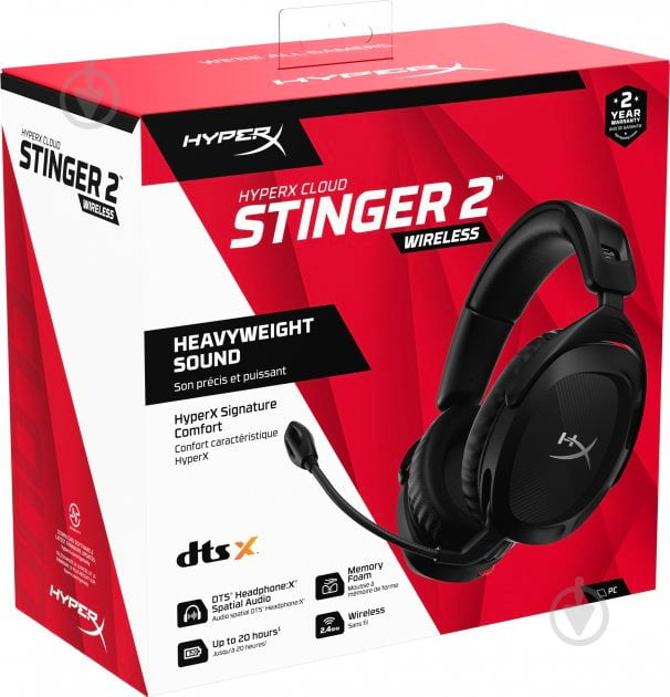 Гарнітура HyperX Cloud Stinger 2 Wireless black (676A2AA) - фото 8