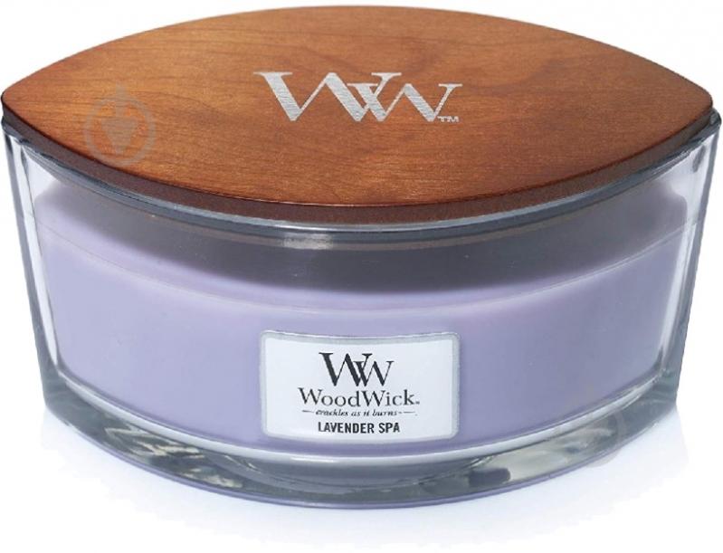 Свеча ароматическая Woodwick Эллипс Лаванда Спа 453 г - фото 1