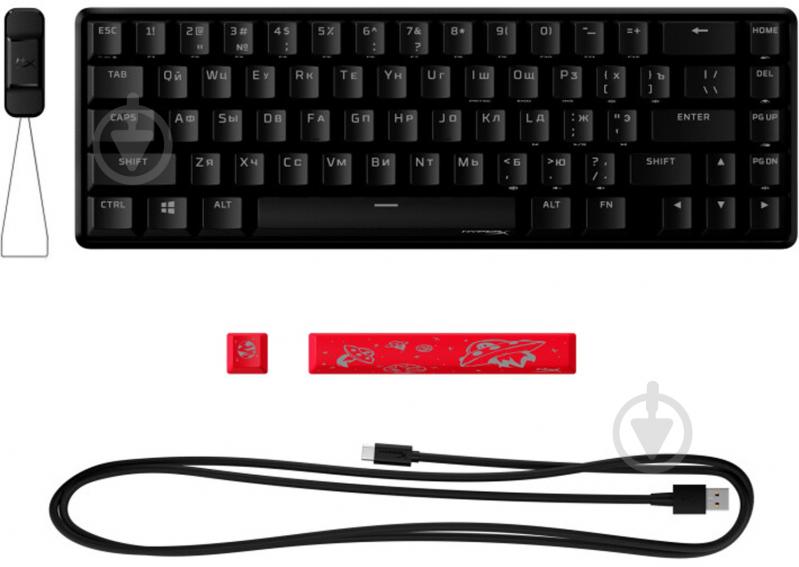 Клавиатура игровая HyperX Alloy Origins 65 HX Red USB (4P5D6AX#ACB) black - фото 5