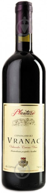 Вино Plantaze Vranac червоне сухе 0,75 л - фото 1