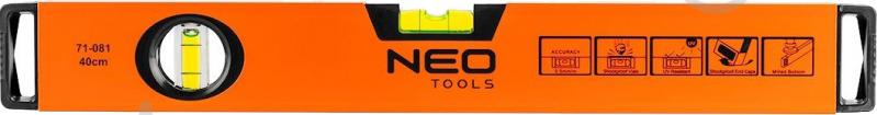 Рівень 40 см NEO tools алюмінієвий 40 см 2 капсули фрезерований 71-081 - фото 1