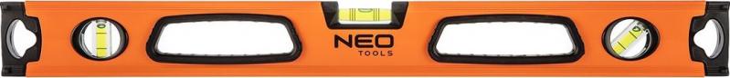 Уровень 60 см NEO tools алюминиевый 60 см 3 капсулы фрезерованный 2 ручки магнит 71-112 - фото 1