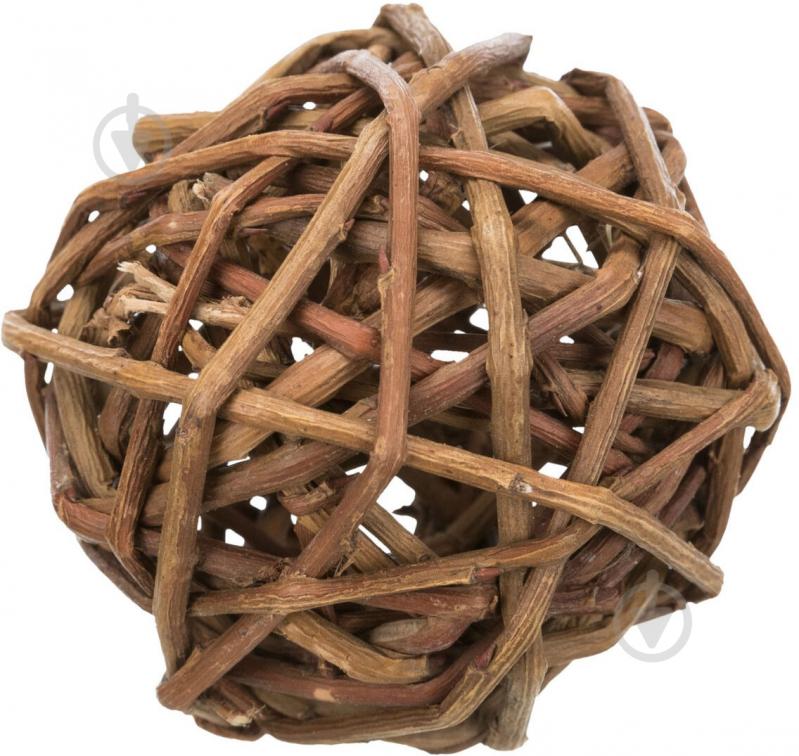 Игрушка для грызунов Trixie мяч 13 см плетеный натуральный 61943 - фото 3