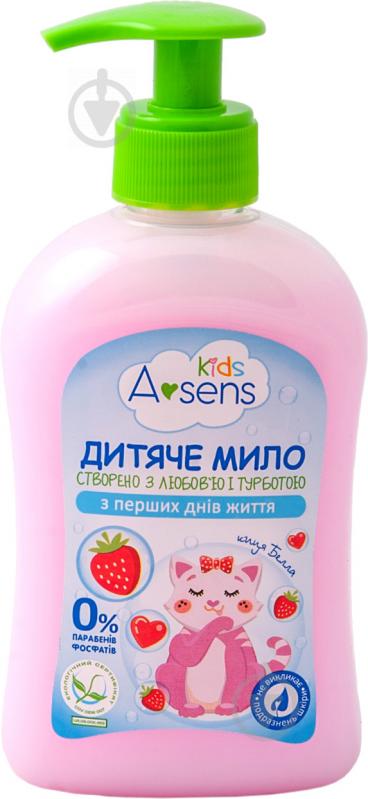 Дитяче рідке мило Asens Kids з ароматом полуниці 300 мл - фото 1