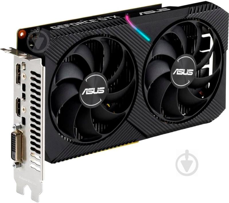 Видеокарта Asus GeForce GTX 1650 4GB GDDR6 128bit (DUAL-GTX1650-O4GD6-MINI) - фото 3