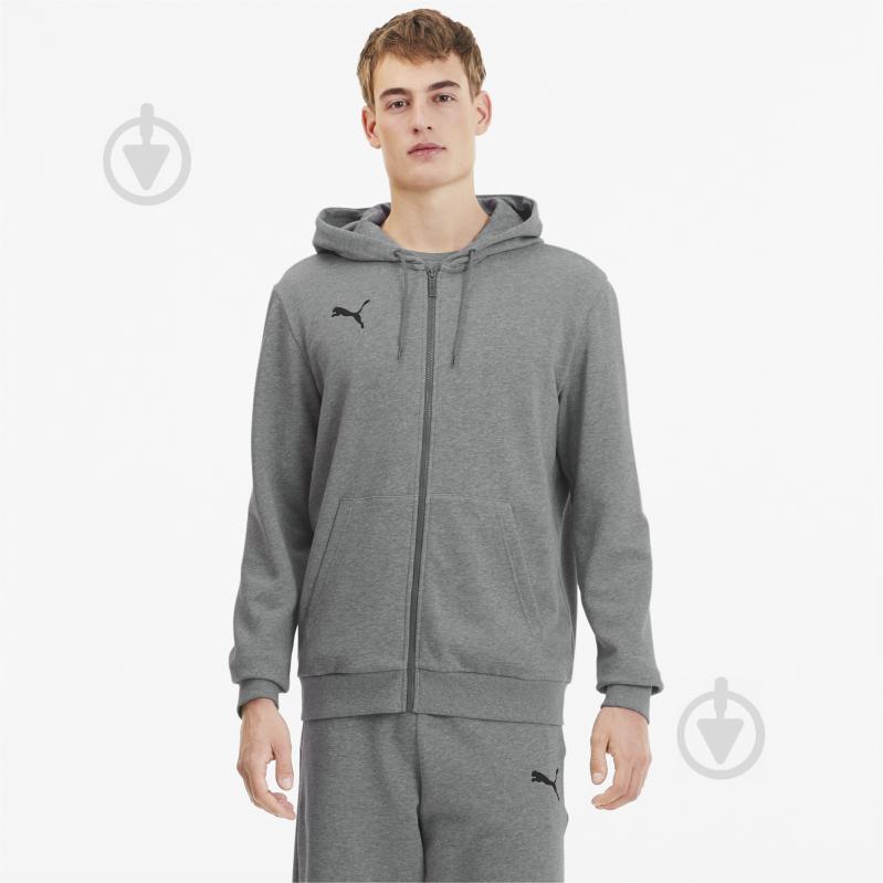 Джемпер Puma teamGOAL 23 Casuals Jacket 65670833 р. L сірий - фото 1