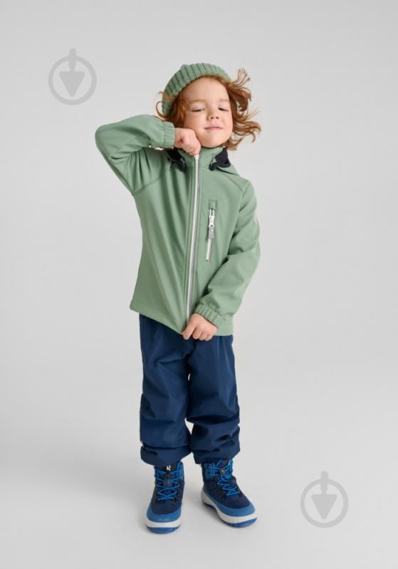 Куртка Reima Softshell Vantti р.80 зеленый 5100009A-8680 - фото 10