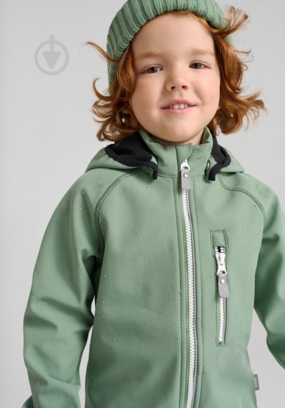Куртка Reima Softshell Vantti р.80 зеленый 5100009A-8680 - фото 9