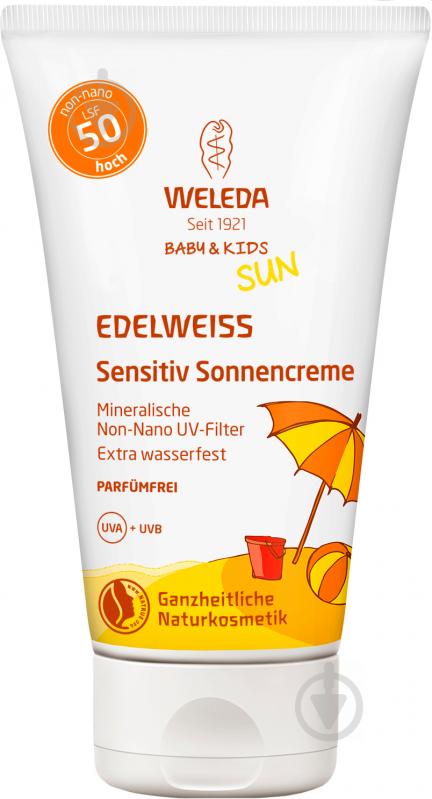 Крем сонцезахисний Weleda Едельвейс дитячий для чутливої шкіри SPF50 50 мл - фото 2