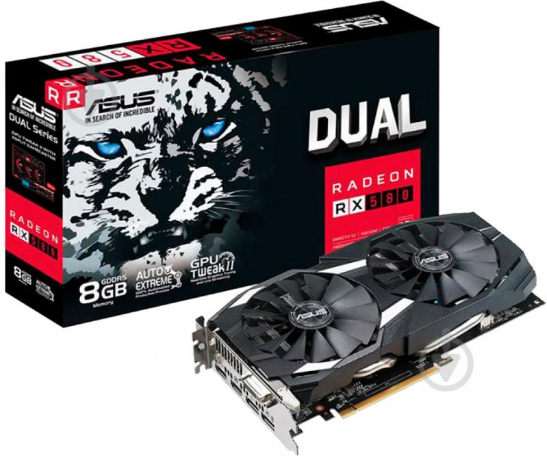 Відеокарта Asus RX 580 8GB GDDR5 256bit (DUAL-RX580-8G) - фото 6