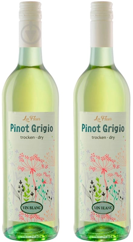 Набір PETER MERTES Вино La Fleur Pinot Grigio (сухе, біле) 1+1-1.5л - фото 1