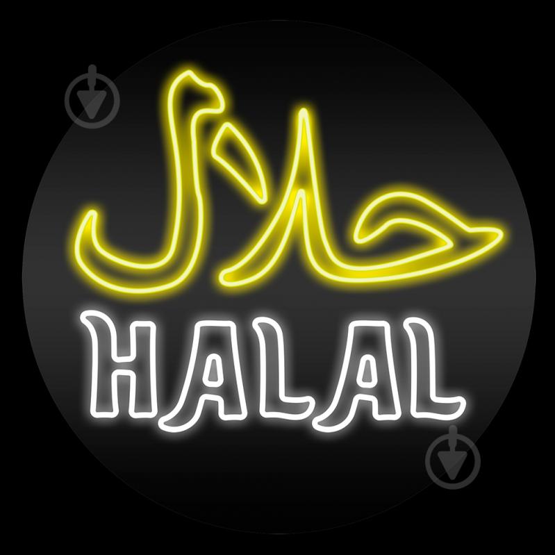 Неоновая вывеска ArtEco Light Halal_1 55 Вт 500x500 мм разноцветный (RGB) - фото 1