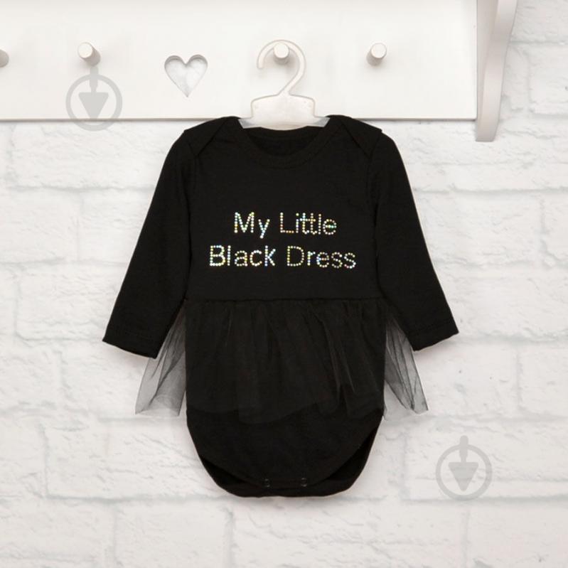 Боди для девочки Blanka Мое маленькое черное платье р.86 черный 12840 - фото 1