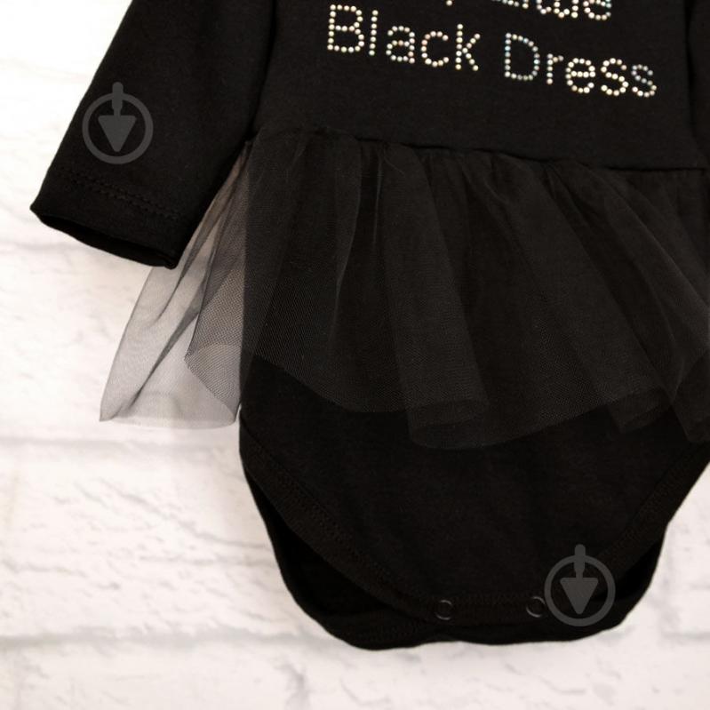 Боди для девочки Blanka Мое маленькое черное платье р.86 черный 12840 - фото 2