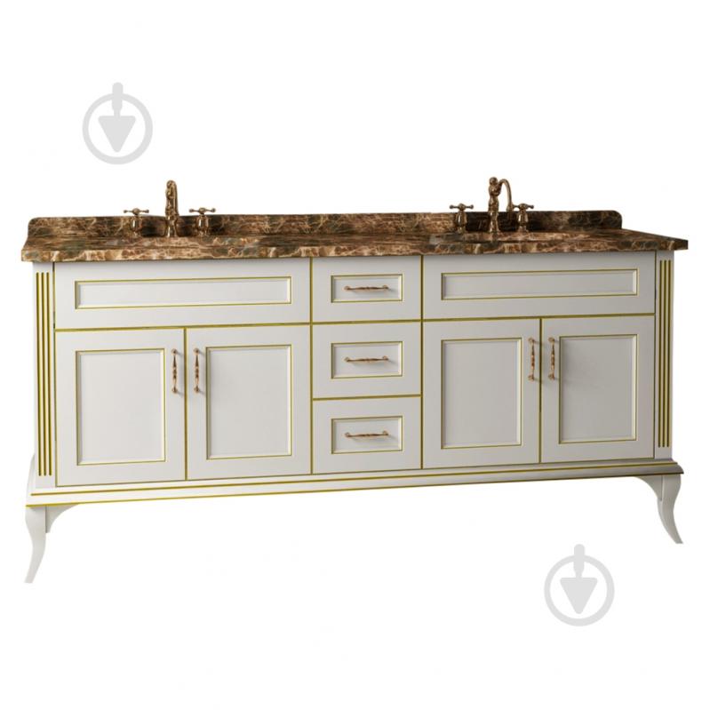 Тумба на ніжках Ваші Меблі Класік на два умивальники 200 білий - фото 1 Тумба на ніжках Ваші Меблі Класік на два умивальники 200 білий - фото 1