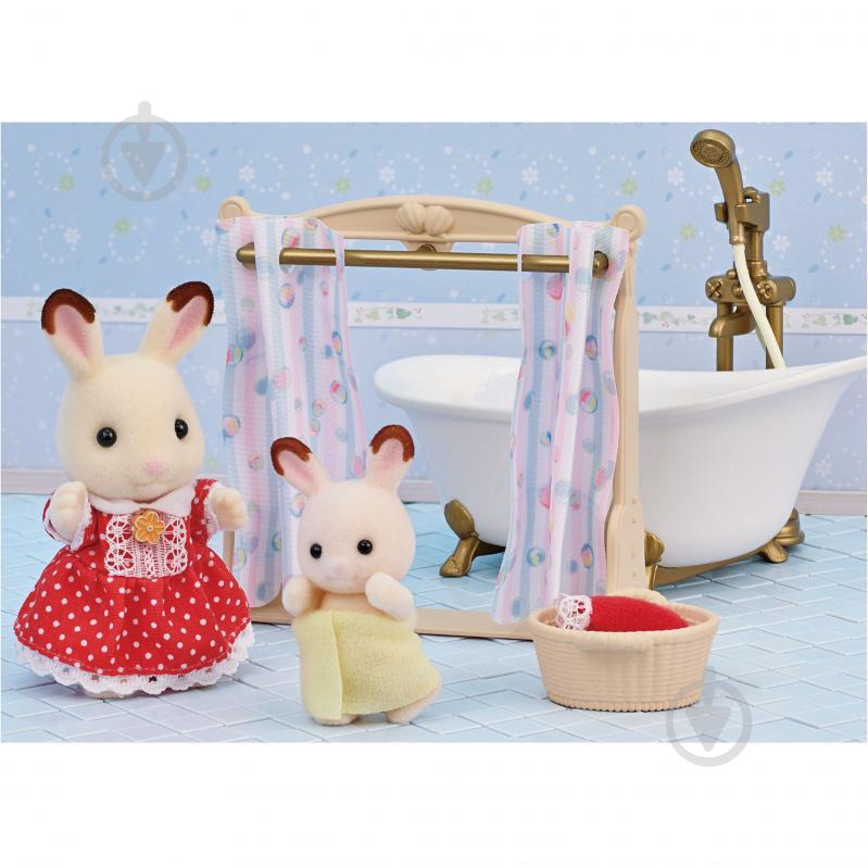 Ігровий набір Sylvanian Families Ванна кімната зі шторкою для душу 5739 - фото 7
