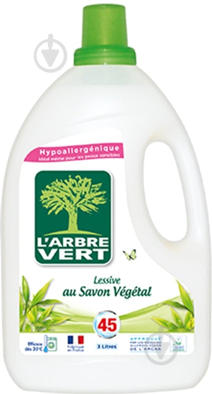 Гель для машинной стирки L'Arbre Vert Растительное мыло 3 л - фото 1
