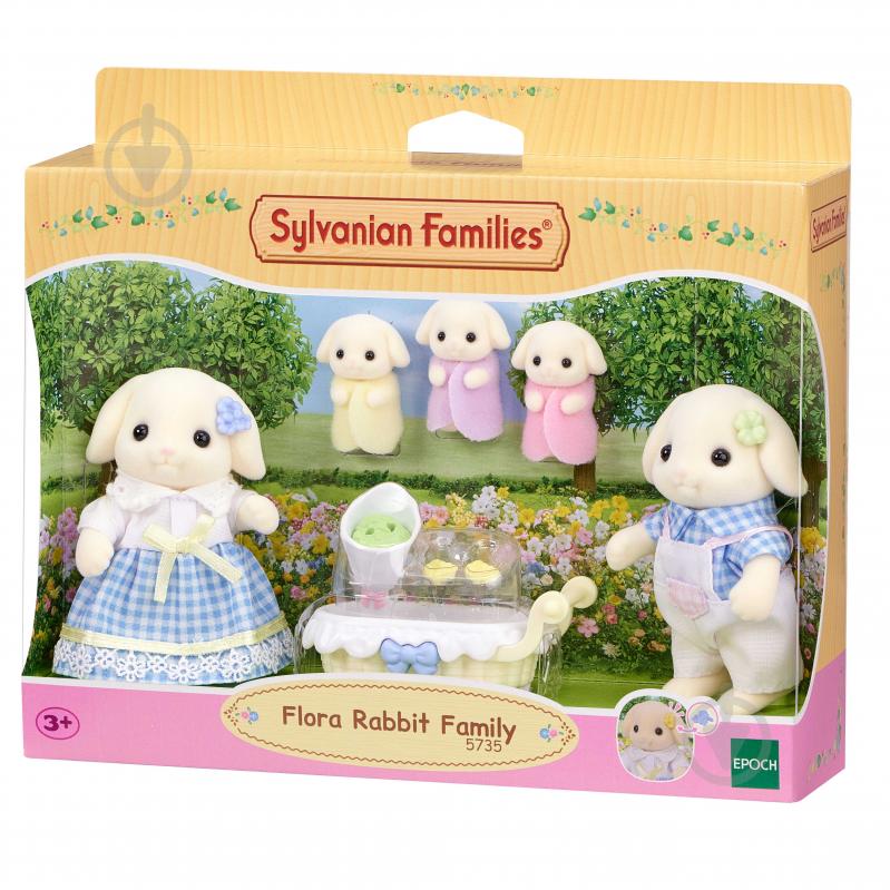 Игровой набор Sylvanian Families Цветочные кролики-близнецы с аксессуарами для сада 5736 - фото 1