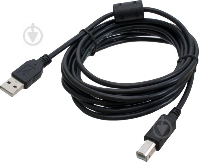 Кабель для принтера Patron USB 2.0 AM/BM 4,5 м черный (CAB-PN-AMBM-45F) - фото 1