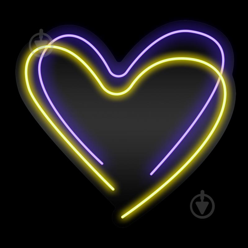 Неонова вивіска ArtEco Light Серце 22 Вт 380x405 мм різнокольоровий (RGB) - фото 1
