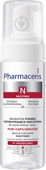 Пенка для умывания Pharmaceris N Puri-Capiliqmusse нежная укрепляющая капилляры 150 мл - фото 1