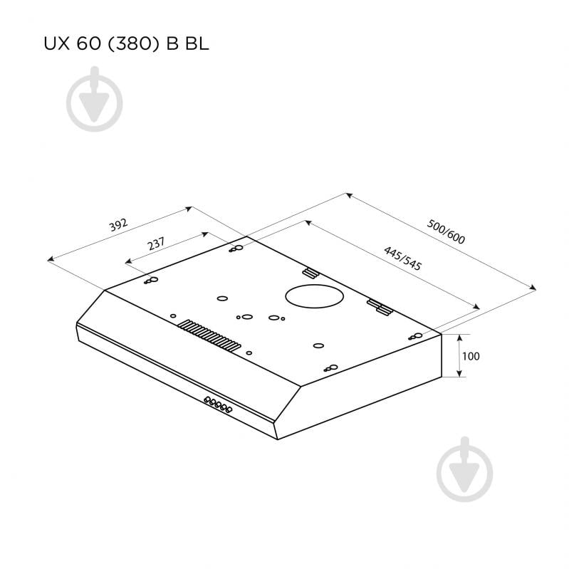 Вытяжка Pyramida UX 60 (380) B BL - фото 9 Вытяжка Pyramida UX 60 (380) B BL - фото 9