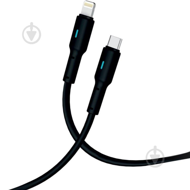 USB-кабель Gelius Lumin Lamp GP-UC100 Type-C to Lightning (30W) 2 м чорний (00000100086) - фото 1 USB-кабель Gelius Lumin Lamp GP-UC100 Type-C to Lightning (30W) 2 м чорний (00000100086) - фото 1