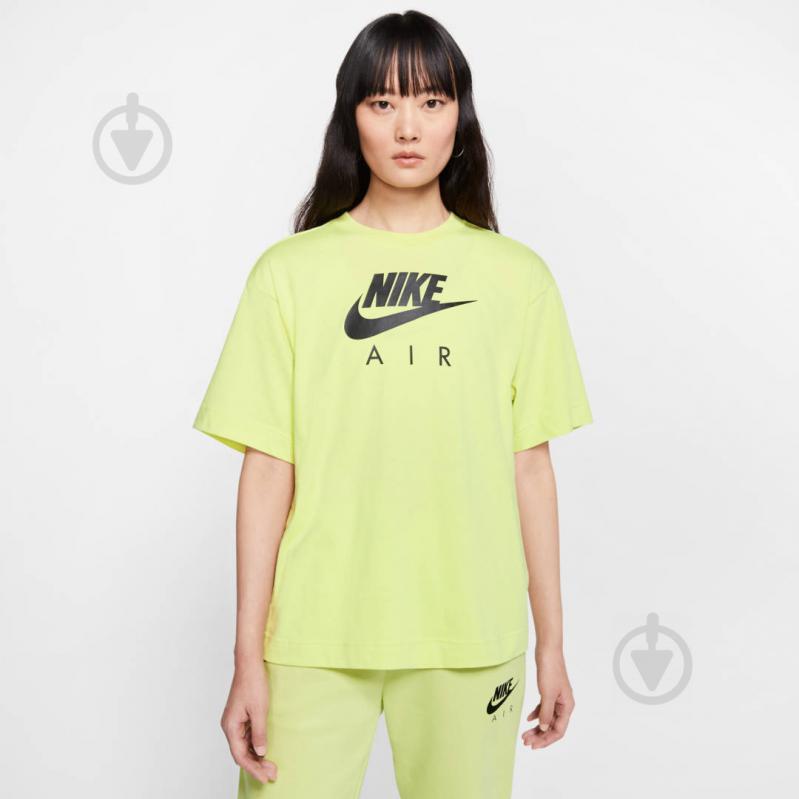 Футболка Nike W NSW AIR TOP SS BF CJ3105-367 р.XL салатовый - фото 3