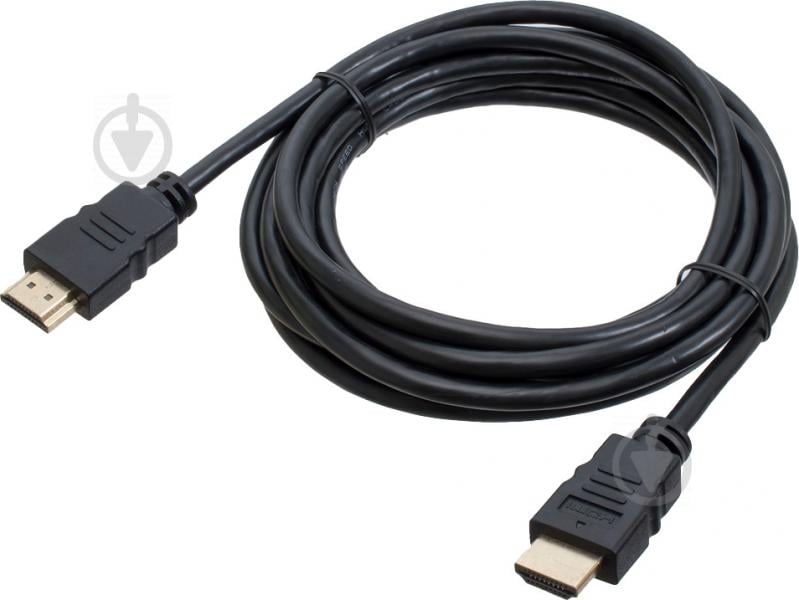 Кабель Patron HDMI-HDMI v1.4 19 PIN Golden Plated 3 м чорний (CAB-PN-HDMI-GP-30) - фото 1