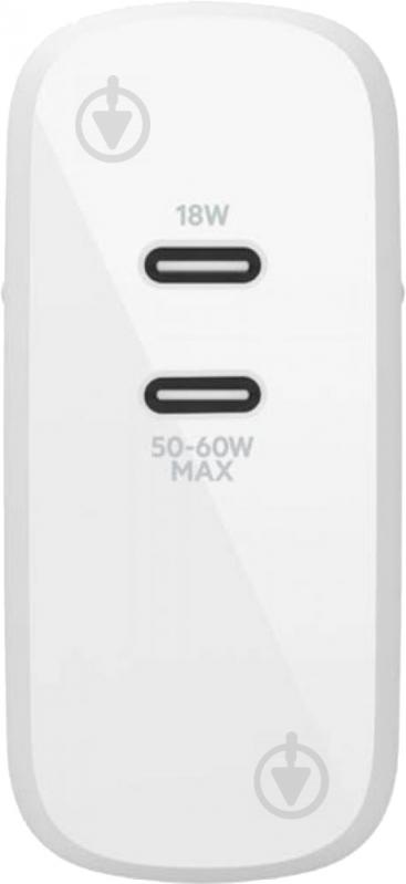 Зарядное устройство Belkin Gan (50+18w) Dual Usb-с, White (wch003vfwh) - фото 2