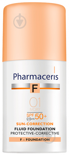 Флюїд Pharmaceris F SPF 50+ коригуючий 01 ivory 30 мл - фото 1