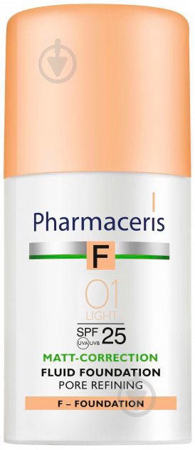 Флюид Pharmaceris F SPF 25 сужающий поры 01 Light 30 мл - фото 1