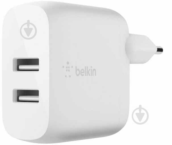 Зарядний пристрій Belkin Home Charger (24W) DUAL USB 2.4A, white - фото 1