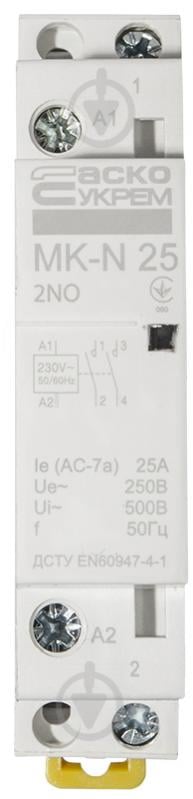 Контактор АСКО-Укрем КМ MK-N 2P 25A 2NO 220V A0040030025 - фото 1