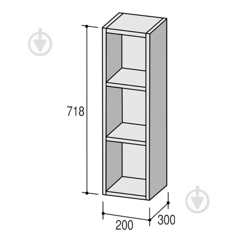 Шафа верхня Руна МВОВ 200x718x300 мм макіато ROKO - фото 2