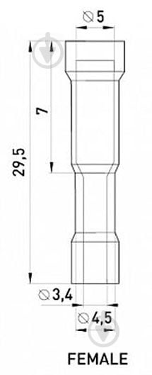 Наконечник втулковий ізольований E.NEXT e.terminal.stand.frd5.5.195. 4-6 кв.мм 100 шт. жовтий - фото 3