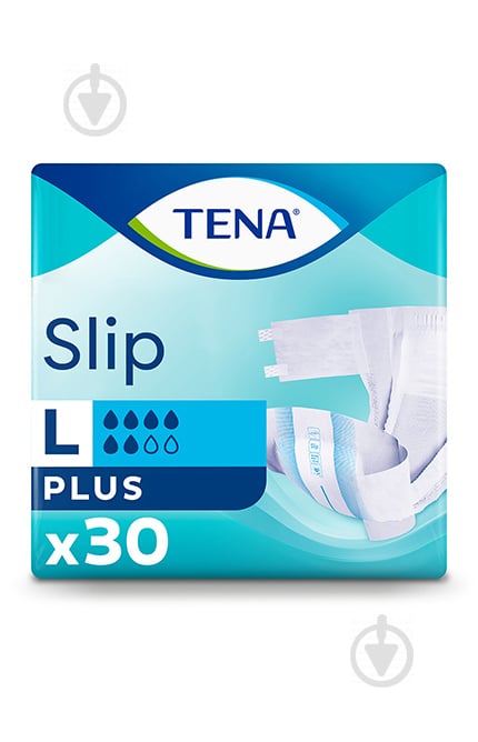 Подгузники для взрослых Tena Slip Plus Large 100-150 см 30 шт. - фото 1