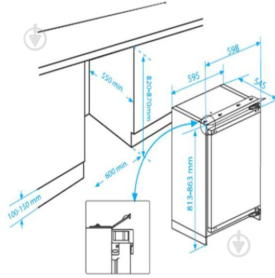 Вбудовуваний холодильник Beko BU1153HCN - фото 5